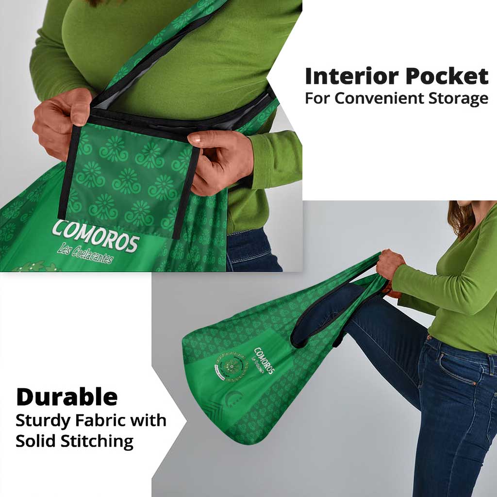 Comoros Football Grocery Bag Go Champions Green Les Coelacantes - African Pride