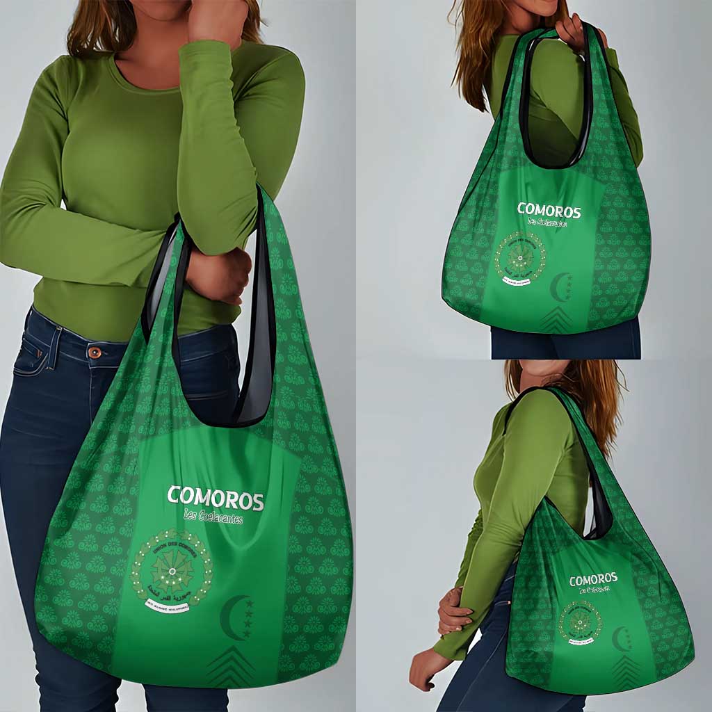 Comoros Football Grocery Bag Go Champions Green Les Coelacantes - African Pride
