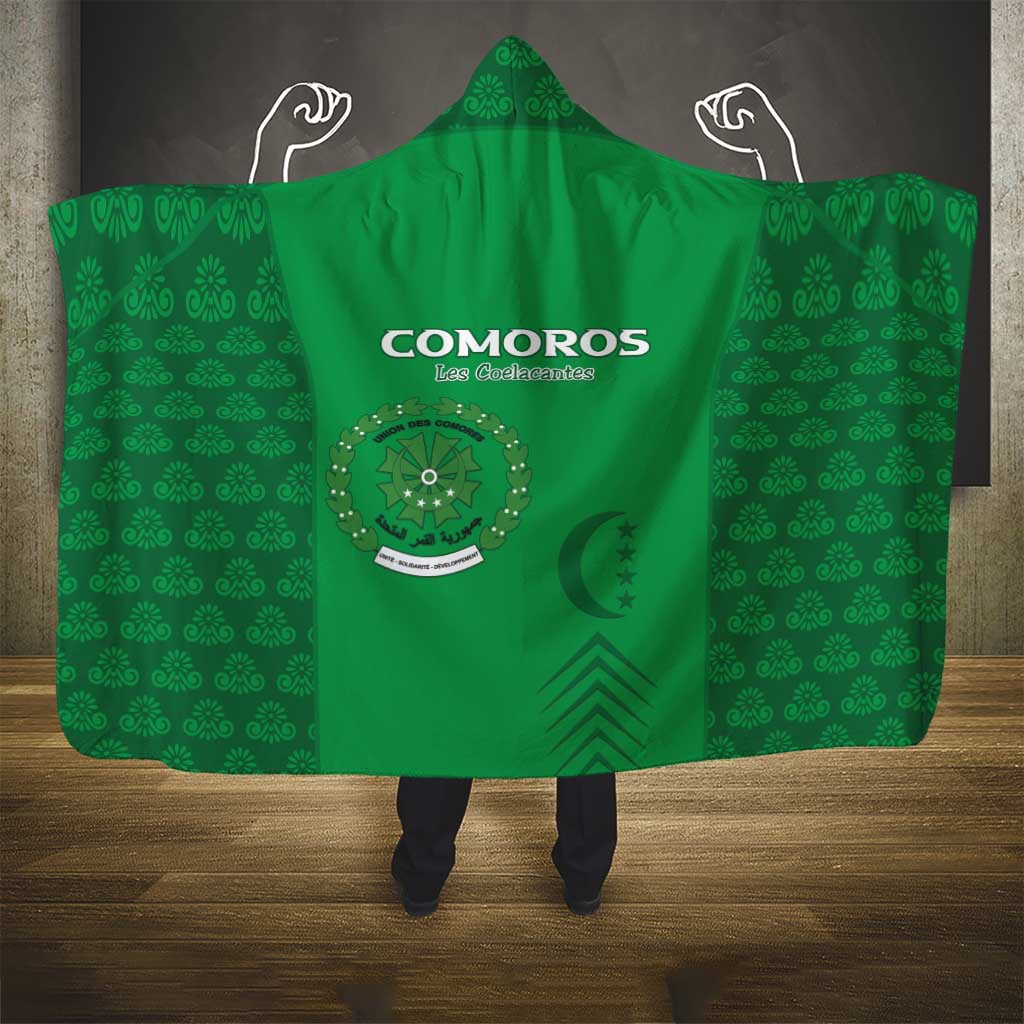 Comoros Football Hooded Blanket Go Champions Green Les Coelacantes - African Pride