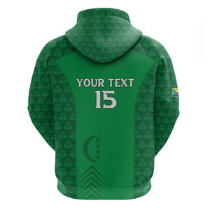 Custom Comoros Football Hoodie Go Champions Green Les Coelacantes - African Pride