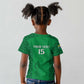 Custom Comoros Football Kid T shirt Go Champions Green Les Coelacantes LT15