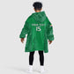Custom Comoros Football Kid Wearable Blanket Hoodie Go Champions Green Les Coelacantes - African Pride