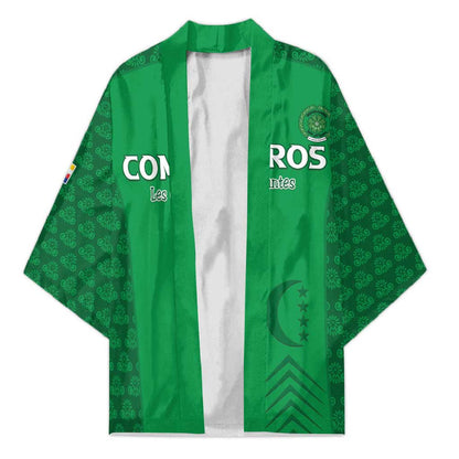Custom Comoros Football Kimono Go Champions Green Les Coelacantes - African Pride