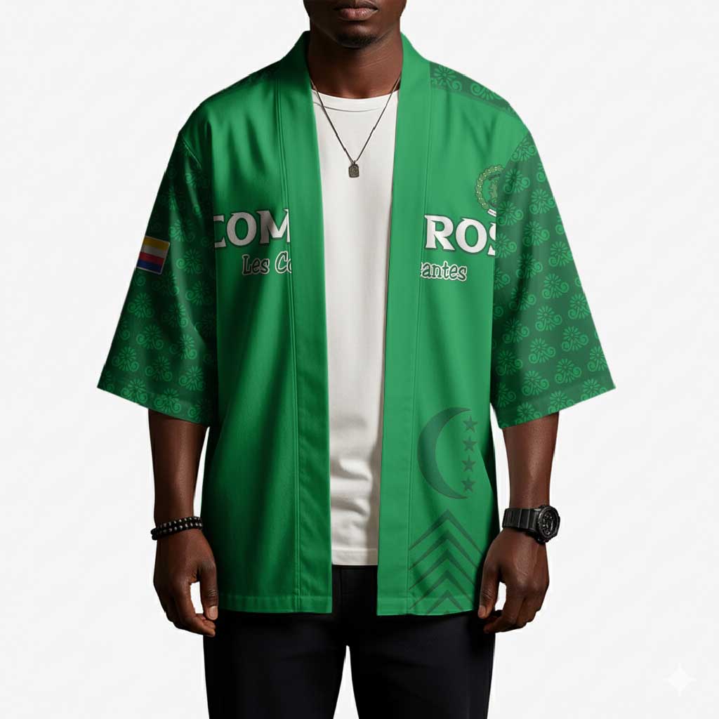 Custom Comoros Football Kimono Go Champions Green Les Coelacantes - African Pride