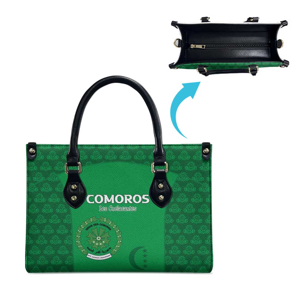Comoros Football Leather Bag Go Champions Green Les Coelacantes - African Pride
