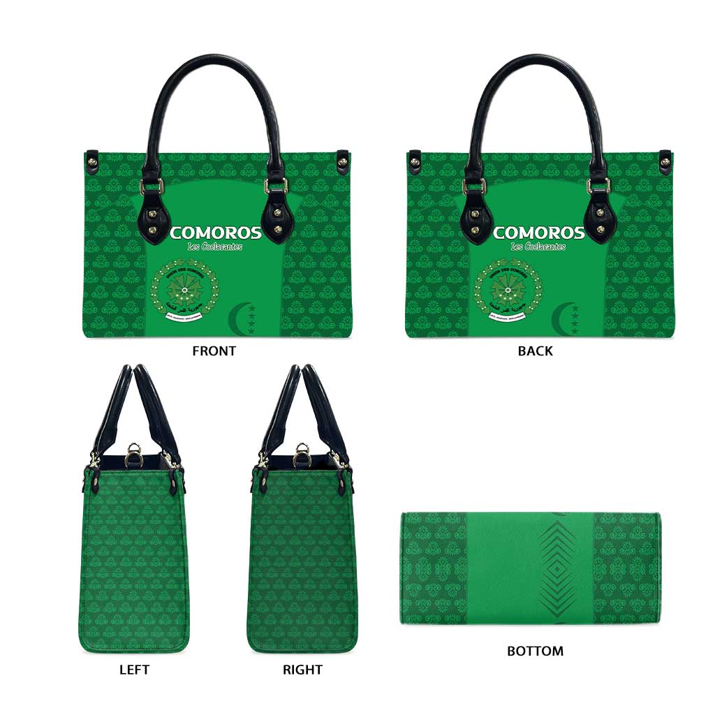 Comoros Football Leather Bag Go Champions Green Les Coelacantes - African Pride
