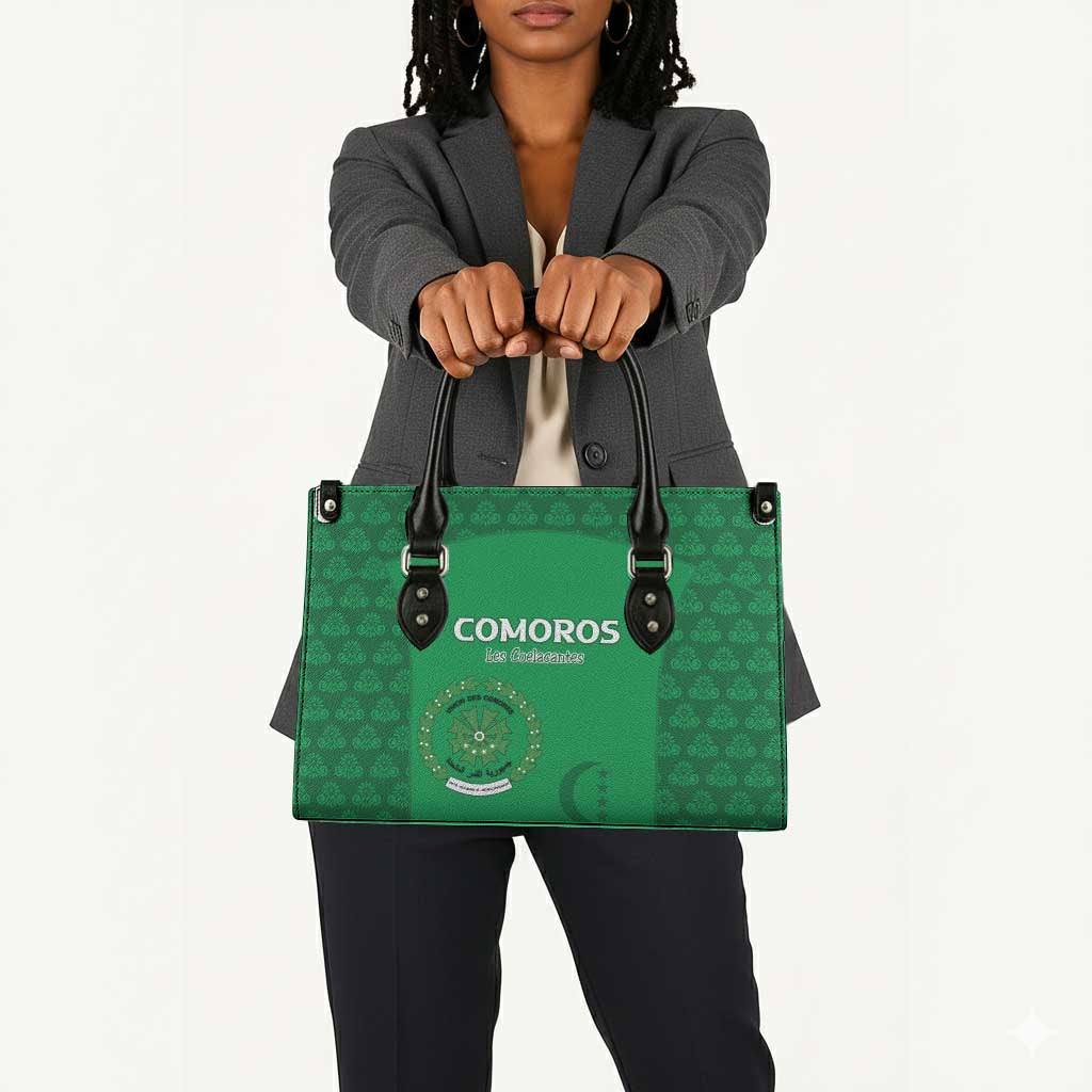 Comoros Football Leather Bag Go Champions Green Les Coelacantes - African Pride