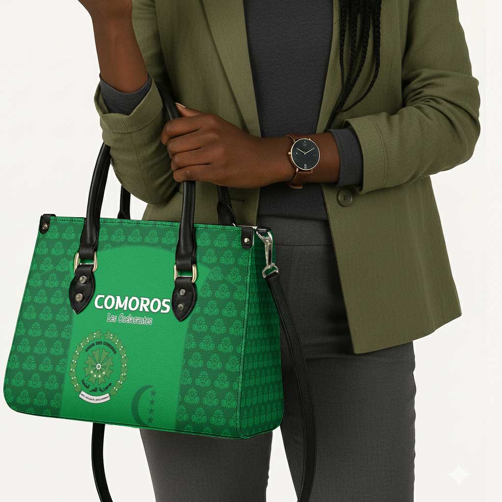 Comoros Football Leather Bag Go Champions Green Les Coelacantes - African Pride