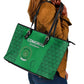 Comoros Football Leather Tote Bag Go Champions Green Les Coelacantes - African Pride