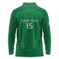Custom Comoros Football Long Sleeve Polo Shirt Go Champions Green Les Coelacantes - African Pride