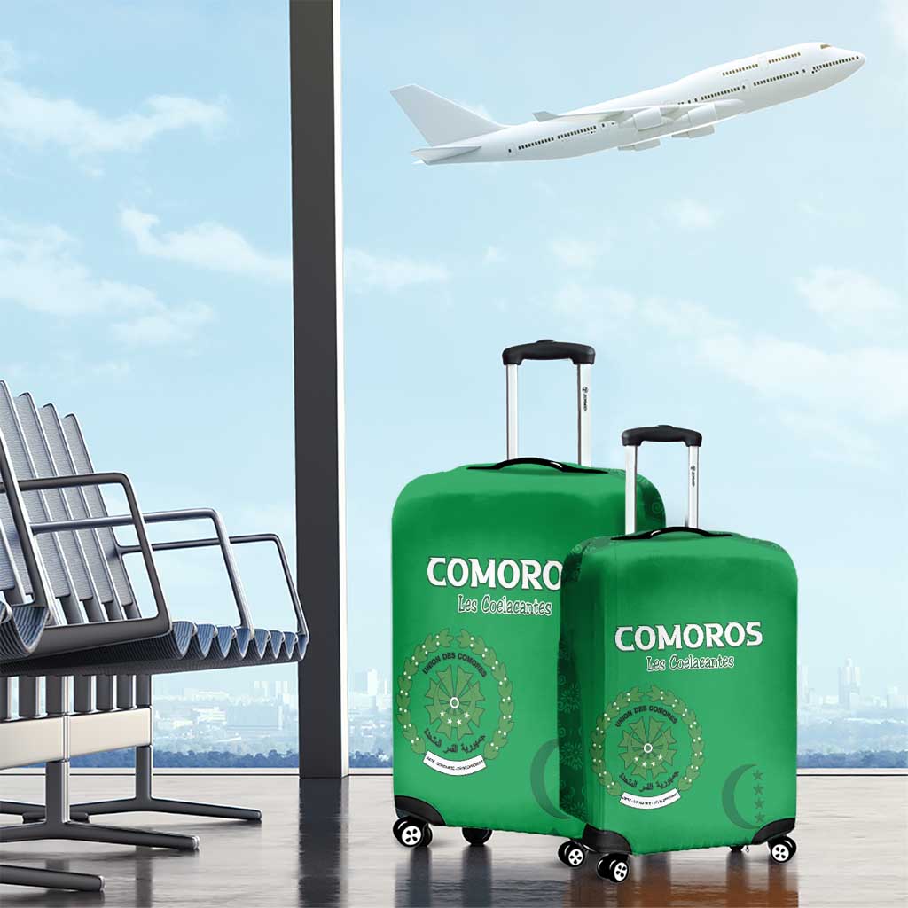 Comoros Football Luggage Cover Go Champions Green Les Coelacantes - African Pride