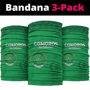Comoros Football Neck Gaiter Go Champions Green Les Coelacantes - African Pride