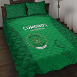Comoros Football Quilt Bed Set Go Champions Green Les Coelacantes - African Pride