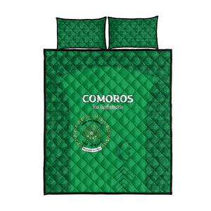 Comoros Football Quilt Bed Set Go Champions Green Les Coelacantes - African Pride