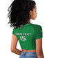 Custom Comoros Football Raglan Cropped T shirt Go Champions Green Les Coelacantes LT15