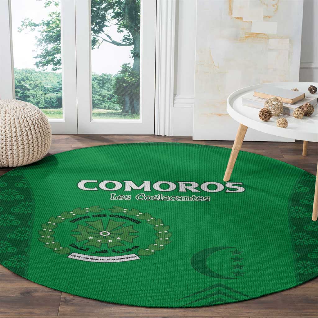 Comoros Football Round Carpet Go Champions Green Les Coelacantes - African Pride