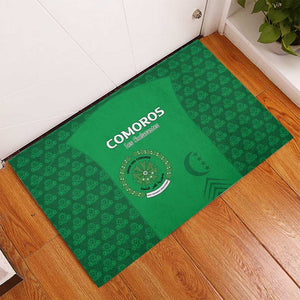 Comoros Football Rubber Doormat Go Champions Green Les Coelacantes - African Pride