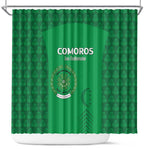 Comoros Football Shower Curtain Go Champions Green Les Coelacantes - African Pride