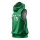 Custom Comoros Football Sleeveless Hoodie Go Champions Green Les Coelacantes - African Pride