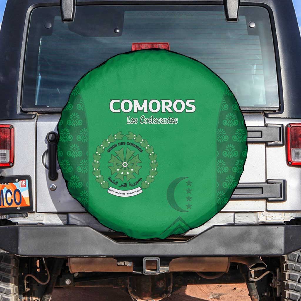 Comoros Football Spare Tire Cover Go Champions Green Les Coelacantes - African Pride
