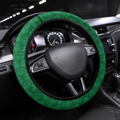 Comoros Football Steering Wheel Cover Go Champions Green Les Coelacantes - African Pride