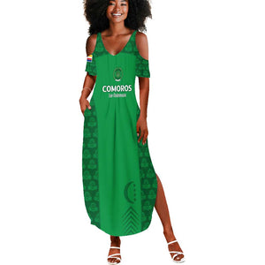 Custom Comoros Football Summer Maxi Dress Go Champions Green Les Coelacantes LT15