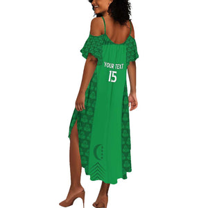 Custom Comoros Football Summer Maxi Dress Go Champions Green Les Coelacantes LT15