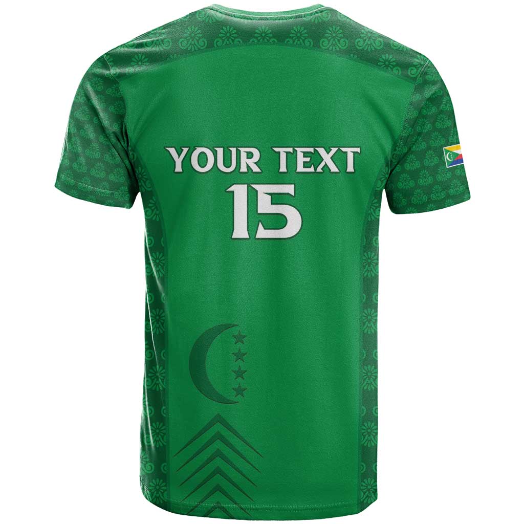 Custom Comoros Football T shirt Go Champions Green Les Coelacantes - African Pride