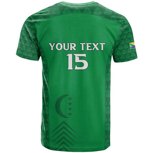 Custom Comoros Football T shirt Go Champions Green Les Coelacantes - African Pride