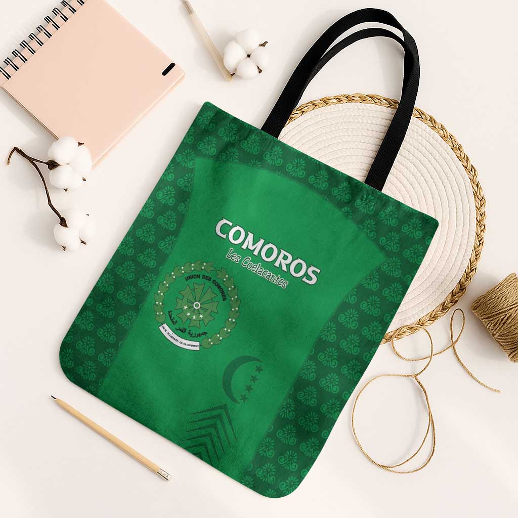 Comoros Football Tote Bag Go Champions Green Les Coelacantes - African Pride