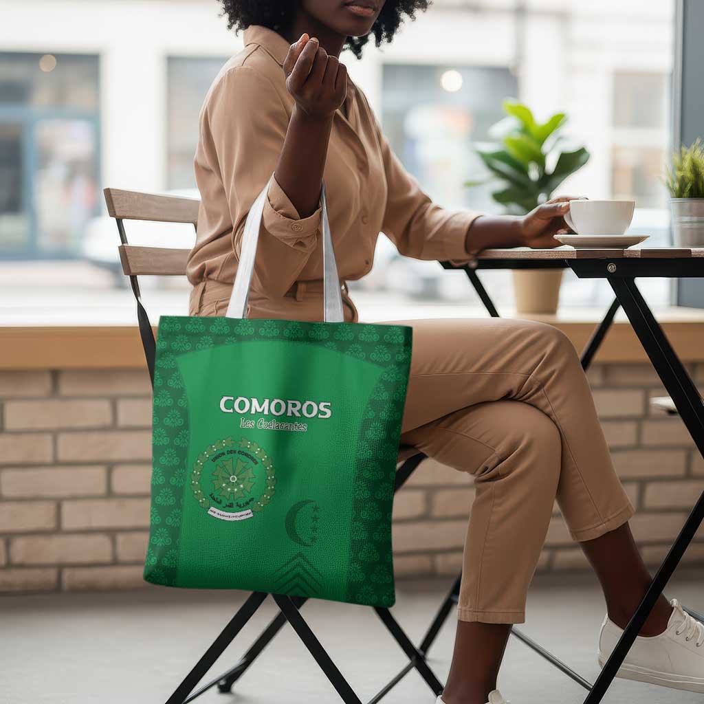 Comoros Football Tote Bag Go Champions Green Les Coelacantes - African Pride