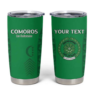Custom Comoros Football Tumbler Cup Go Champions Green Les Coelacantes - African Pride