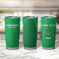 Custom Comoros Football Tumbler Cup Go Champions Green Les Coelacantes - African Pride