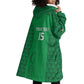 Custom Comoros Football Wearable Blanket Hoodie Go Champions Green Les Coelacantes - African Pride