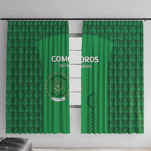 Comoros Football Window Curtain Go Champions Green Les Coelacantes - African Pride