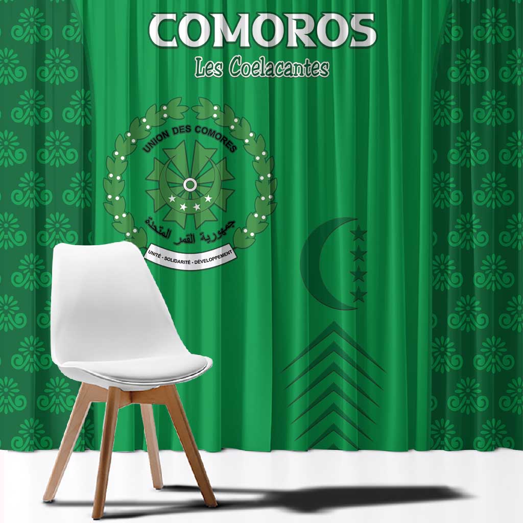 Comoros Football Window Curtain Go Champions Green Les Coelacantes - African Pride