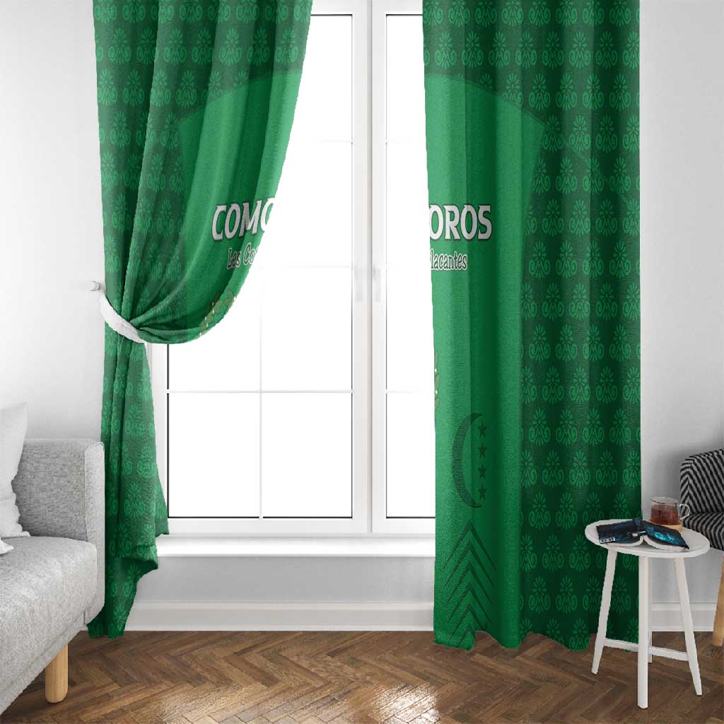 Comoros Football Window Curtain Go Champions Green Les Coelacantes - African Pride