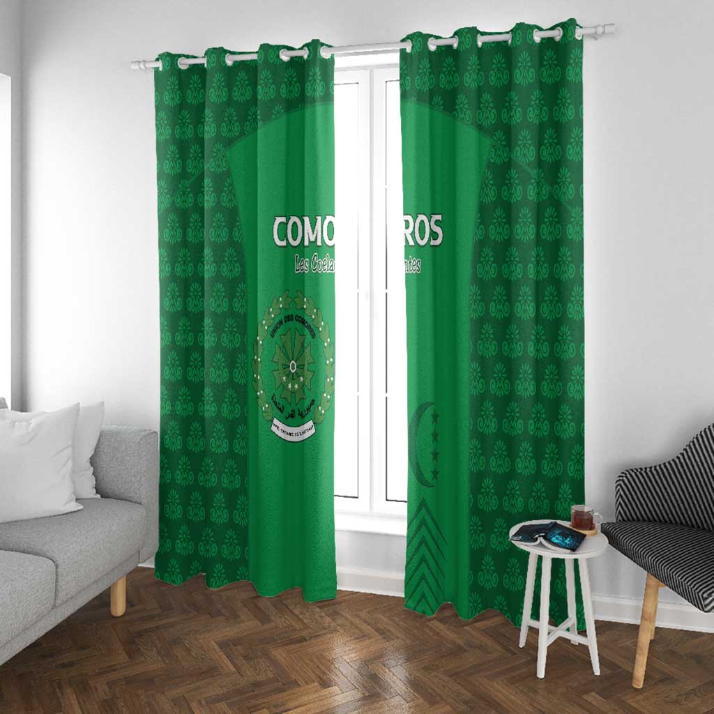 Comoros Football Window Curtain Go Champions Green Les Coelacantes - African Pride