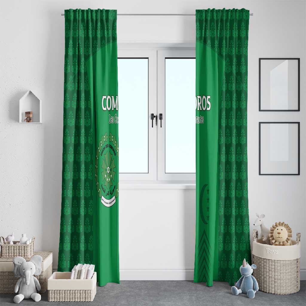 Comoros Football Window Curtain Go Champions Green Les Coelacantes - African Pride