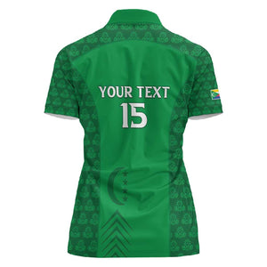 Custom Comoros Football Women Polo Shirt Go Champions Green Les Coelacantes - African Pride
