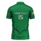Custom Comoros Football Zipper Polo Shirt Go Champions Green Les Coelacantes - African Pride