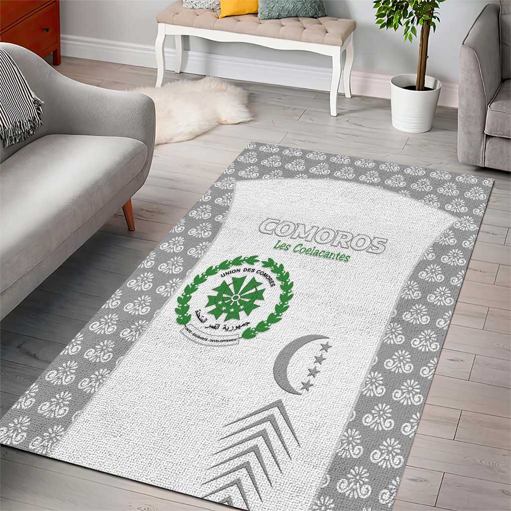 Comoros Football Area Rug Go Champions White Les Coelacantes - African Pride