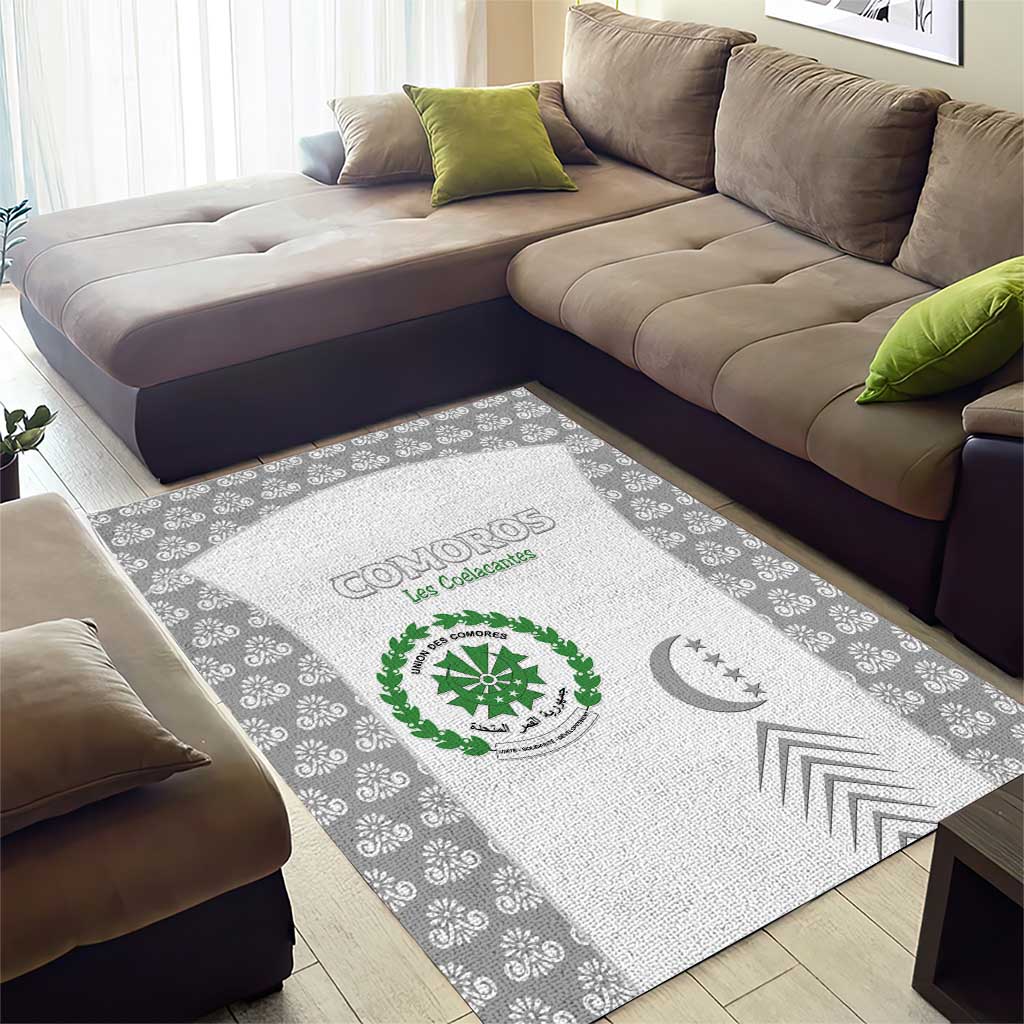 Comoros Football Area Rug Go Champions White Les Coelacantes - African Pride
