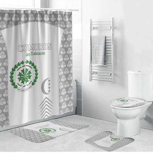 Comoros Football Bathroom Set Go Champions White Les Coelacantes - African Pride