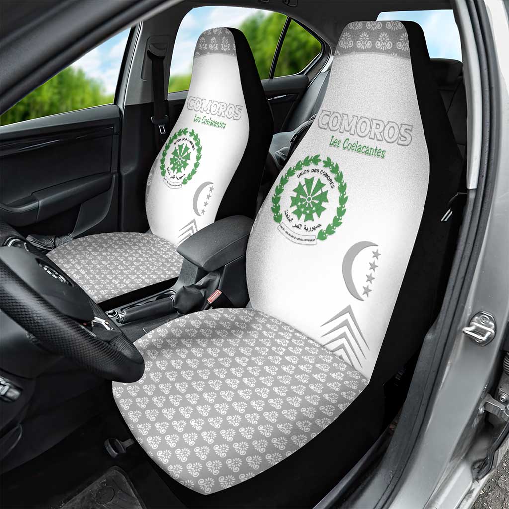 Comoros Football Car Seat Cover Go Champions White Les Coelacantes - African Pride