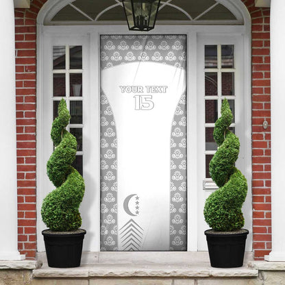 Custom Comoros Football Door Cover Go Champions White Les Coelacantes - African Pride