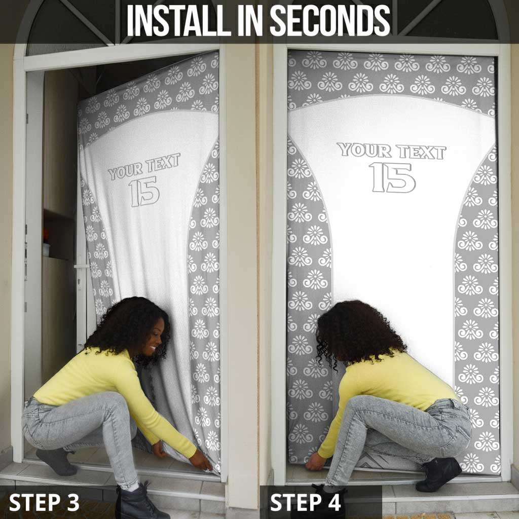 Custom Comoros Football Door Cover Go Champions White Les Coelacantes - African Pride