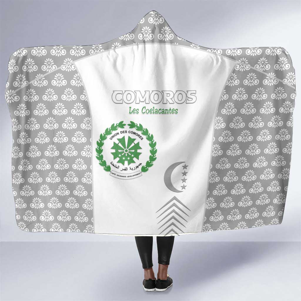 Comoros Football Hooded Blanket Go Champions White Les Coelacantes - African Pride