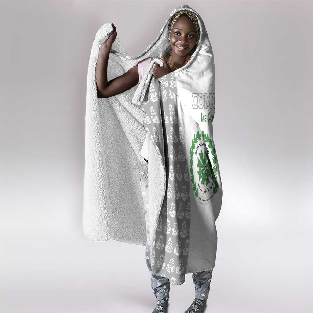 Comoros Football Hooded Blanket Go Champions White Les Coelacantes - African Pride