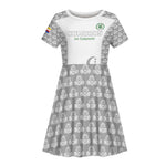 Custom Comoros Football Kid Short Sleeve Dress Go Champions White Les Coelacantes LT15